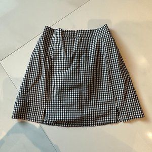 Black & White Gingham Mini Skirt